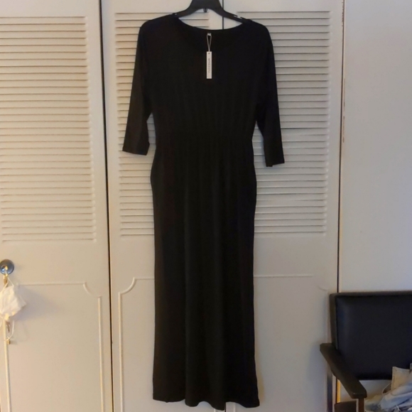 Wneedu Plus Size Black Maxi Dress 2XL - Picture 5 of 8